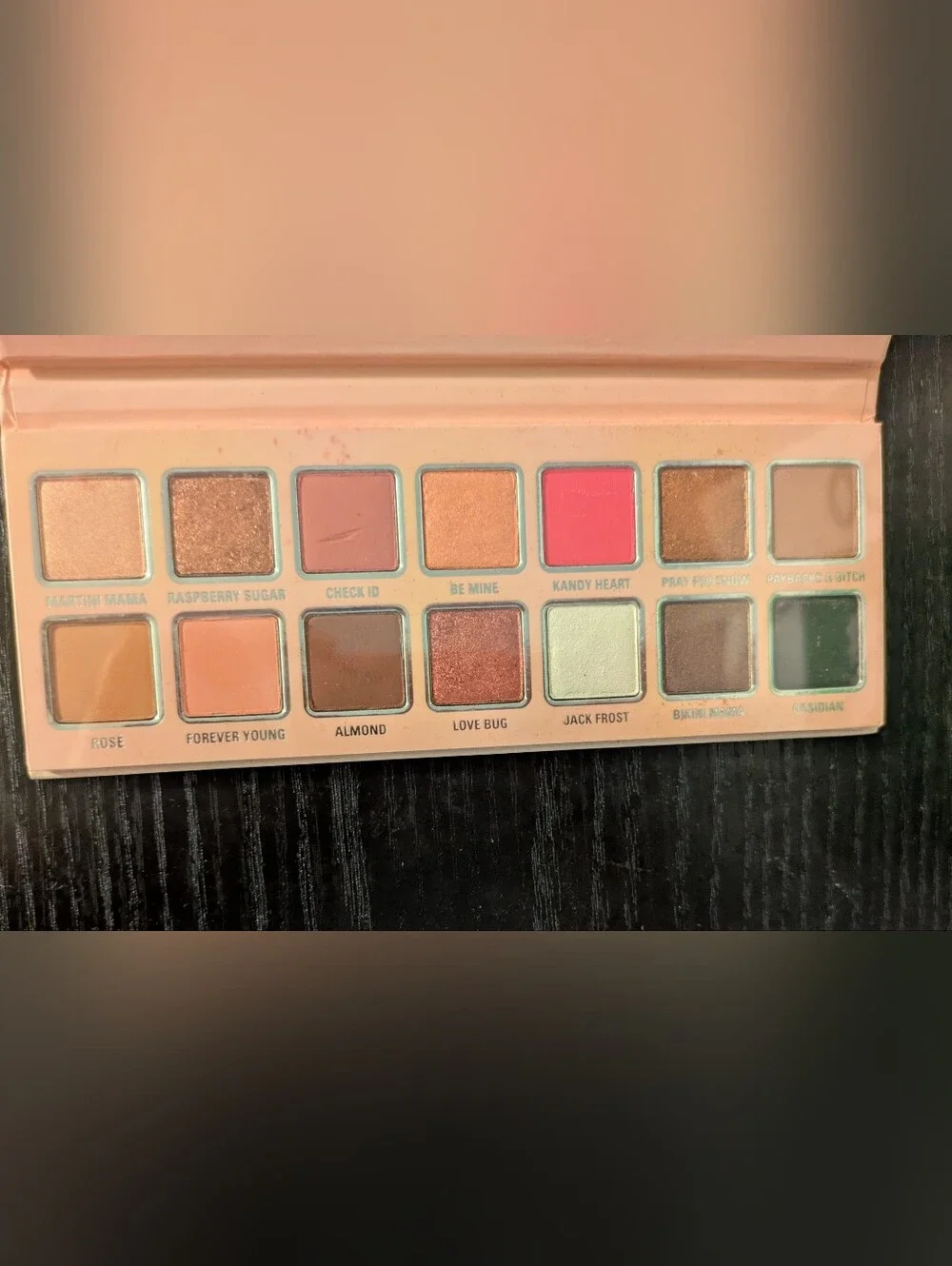 Kylie Jenner Cosmetics Pink Holiday Eye Shadow Palette No Box Slight Damage